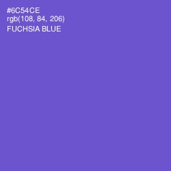 #6C54CE - Fuchsia Blue Color Image